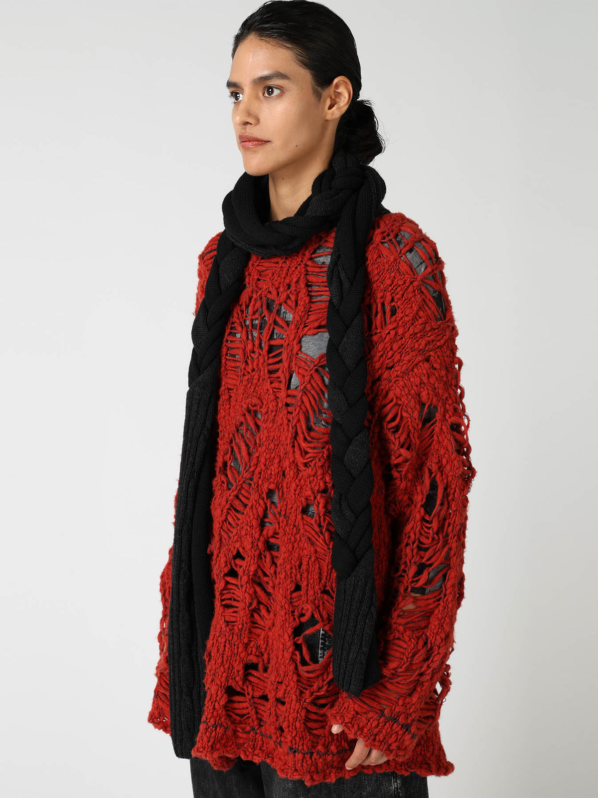 WOOL BRAIDED SCARF