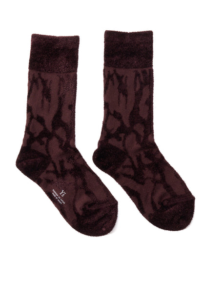 SMOKE PATTERN JACQUARD CHENILLE SOCKS