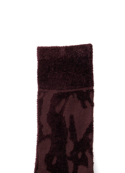 SMOKE PATTERN JACQUARD CHENILLE SOCKS