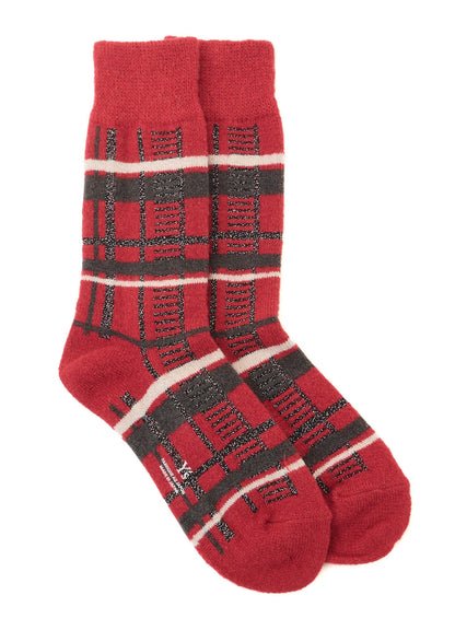 PLAID JACQUARD SOCKS