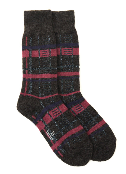 PLAID JACQUARD SOCKS