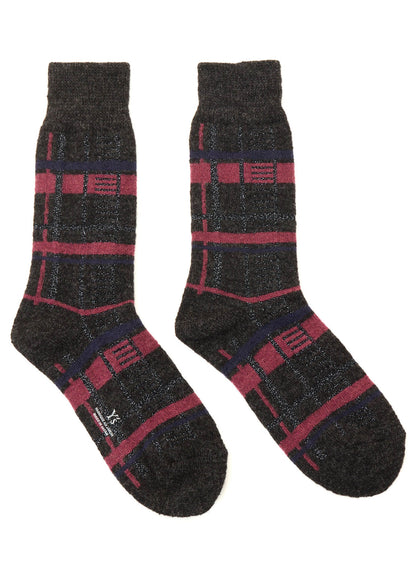 PLAID JACQUARD SOCKS