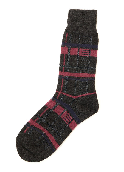 PLAID JACQUARD SOCKS