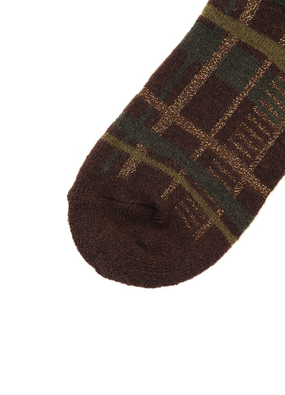 PLAID JACQUARD SOCKS
