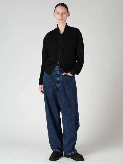 8OZ DENIM CHEMICAL WASH SIDE BRAID PANTS