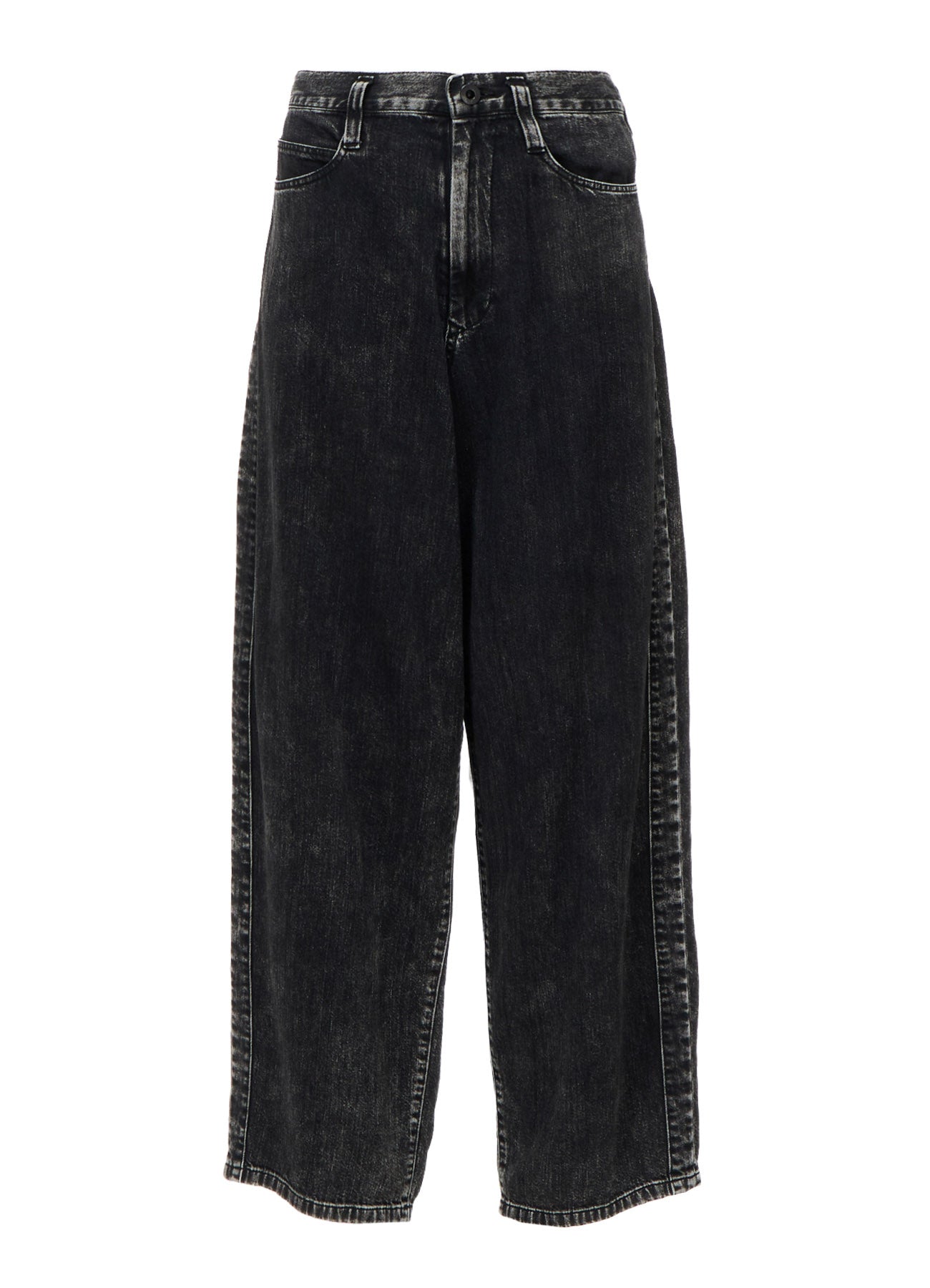 8OZ DENIM CHEMICAL WASH SIDE BRAID PANTS