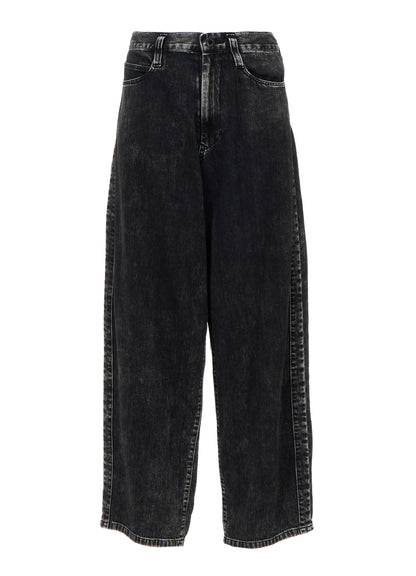 8OZ DENIM CHEMICAL WASH SIDE BRAID PANTS