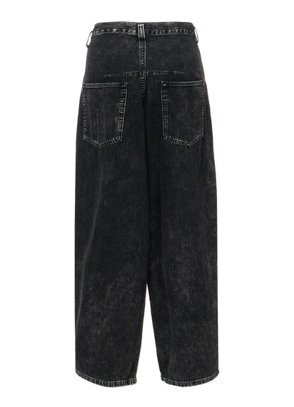 8OZ DENIM CHEMICAL WASH SIDE BRAID PANTS