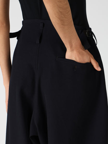 WOOL GABARDINE 2-TUCK WIDE PANTS