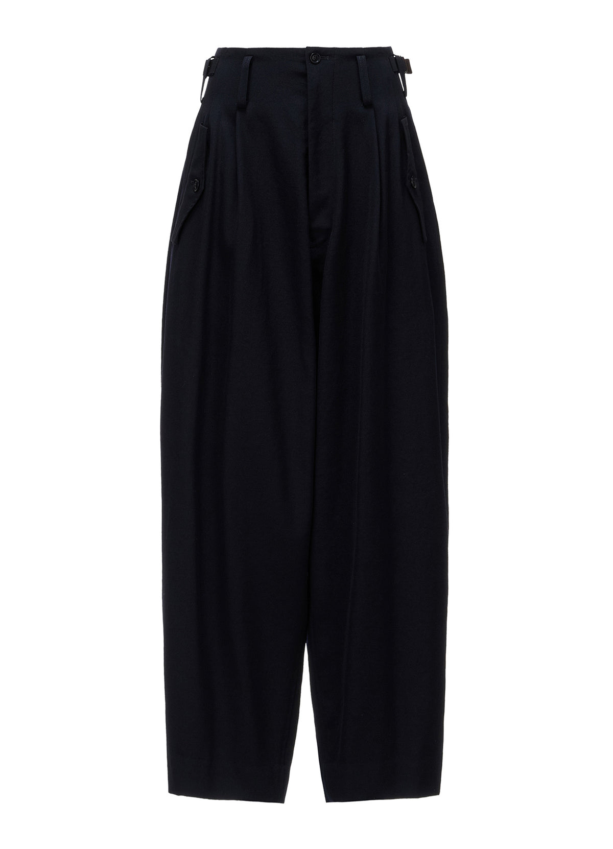 WOOL GABARDINE 2-TUCK WIDE PANTS