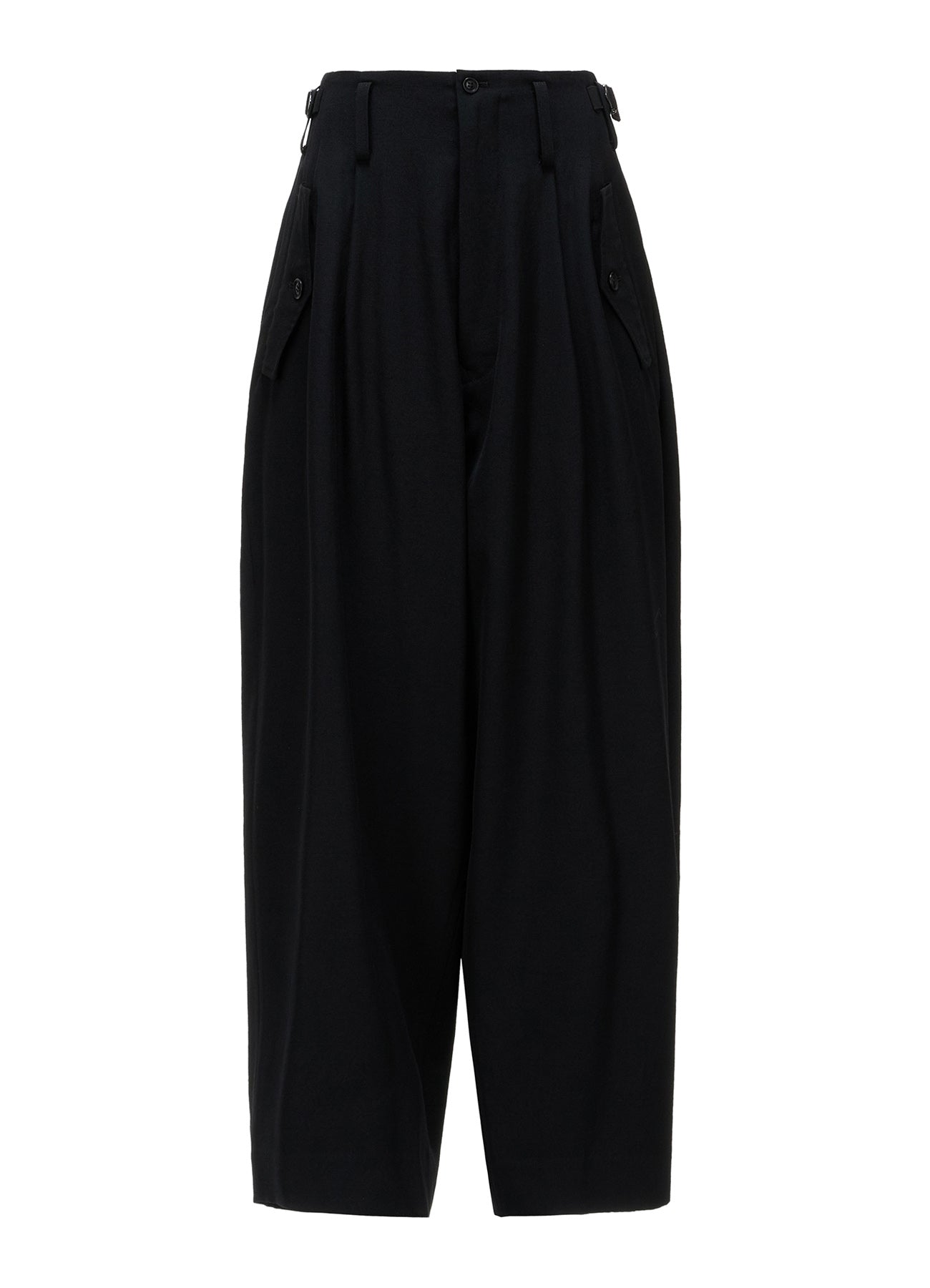 WOOL GABARDINE 2-TUCK WIDE PANTS