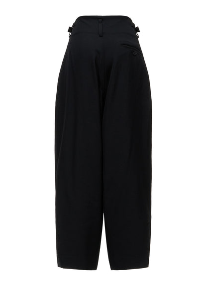 WOOL GABARDINE 2-TUCK WIDE PANTS