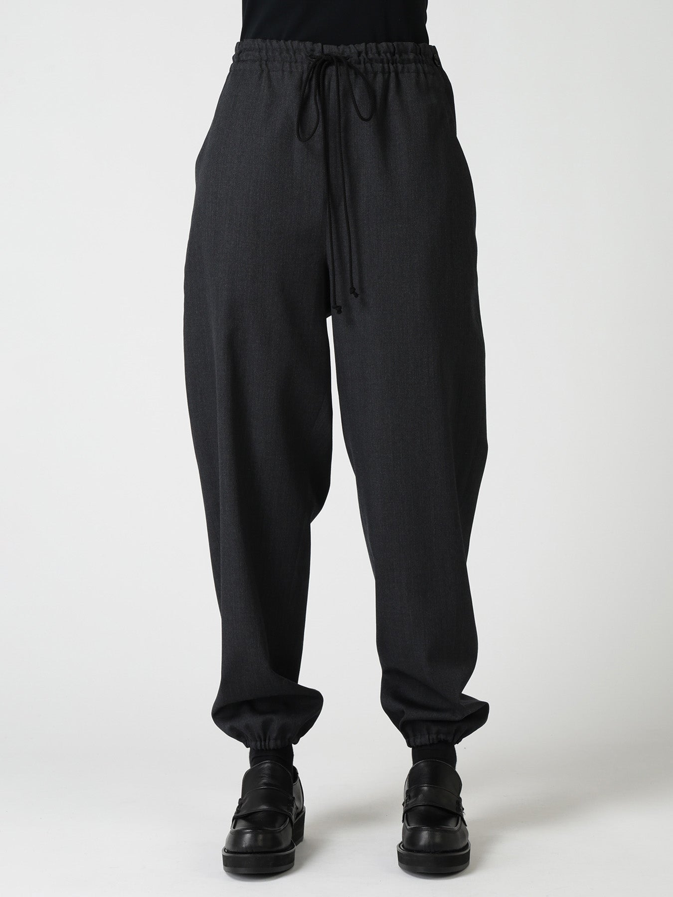WOOL GABARDINE JOGGER PANTS