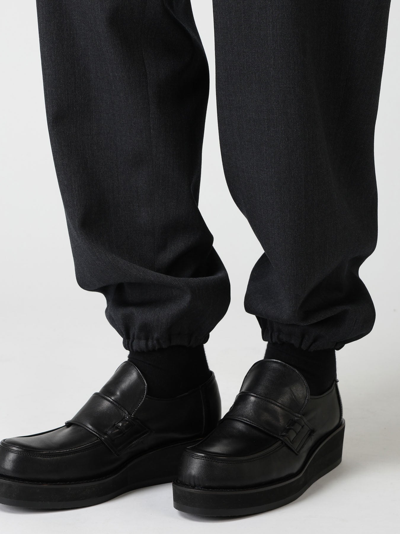 WOOL GABARDINE JOGGER PANTS