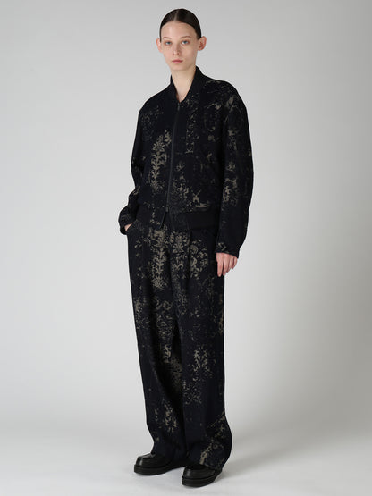 DENIM JACQUARD SIDE OPEN PANTS