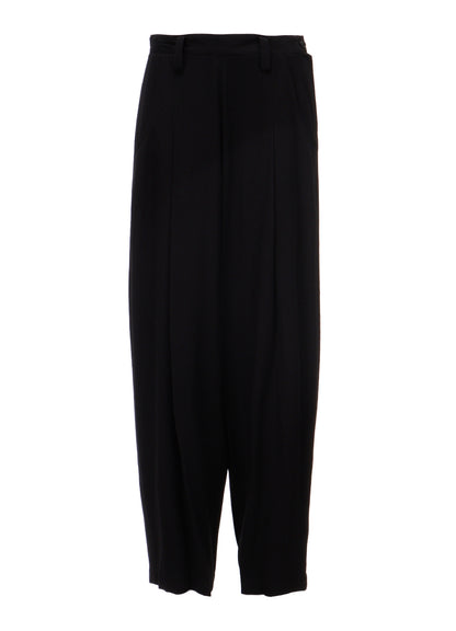 VISCOSE/TRIACETATE BLEND FRONT TUCK SIDE OPEN PANTS