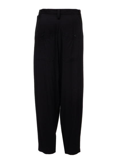 VISCOSE/TRIACETATE BLEND FRONT TUCK SIDE OPEN PANTS