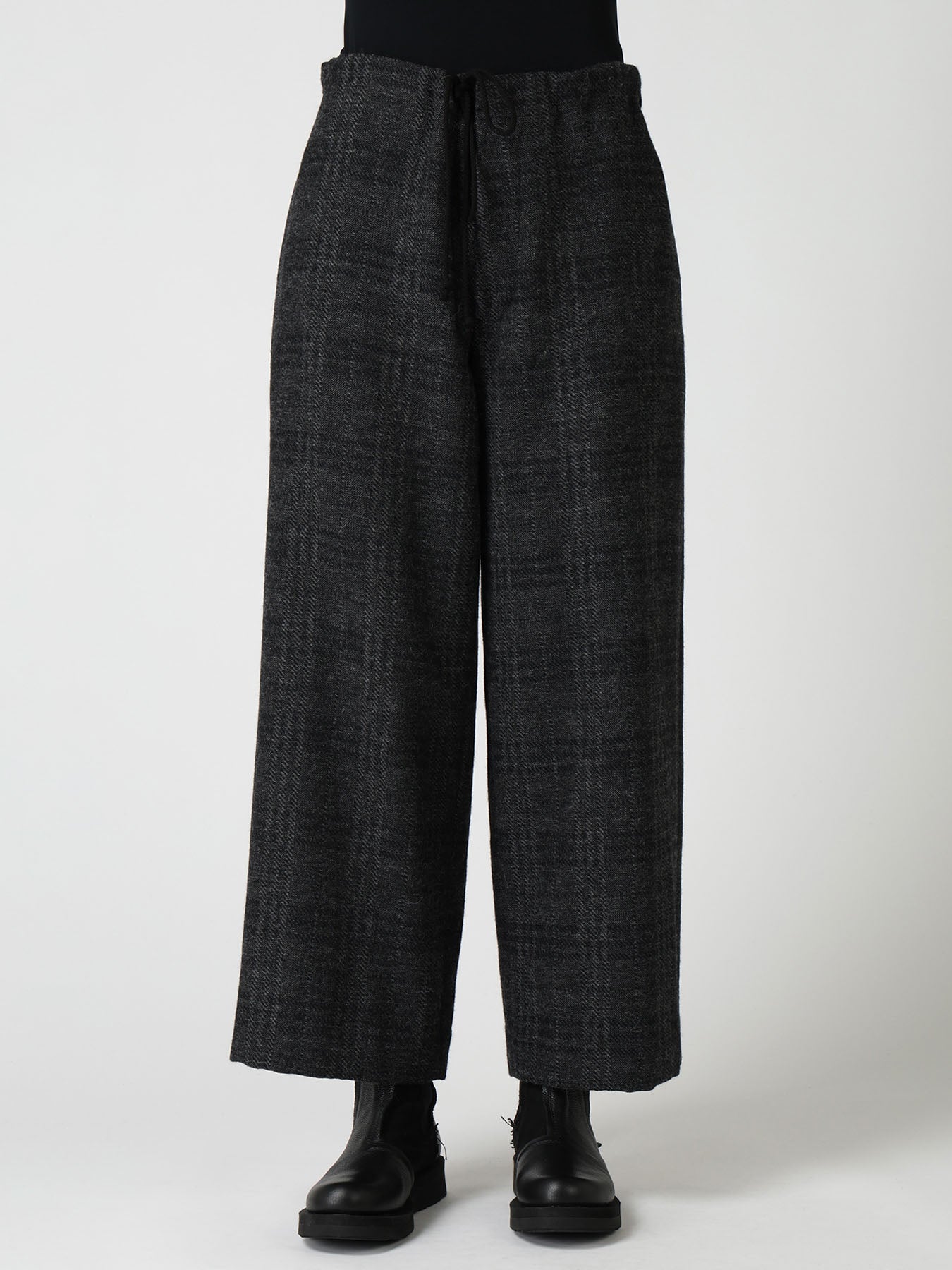 WOOL BLEND PLAID STRAIGHT PANTS – THE SHOP YOHJI YAMAMOTO