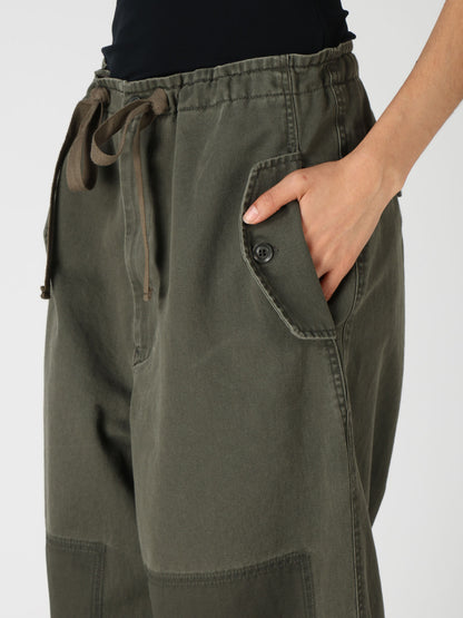 COTTON CHINO CLOTH STRING PANTS