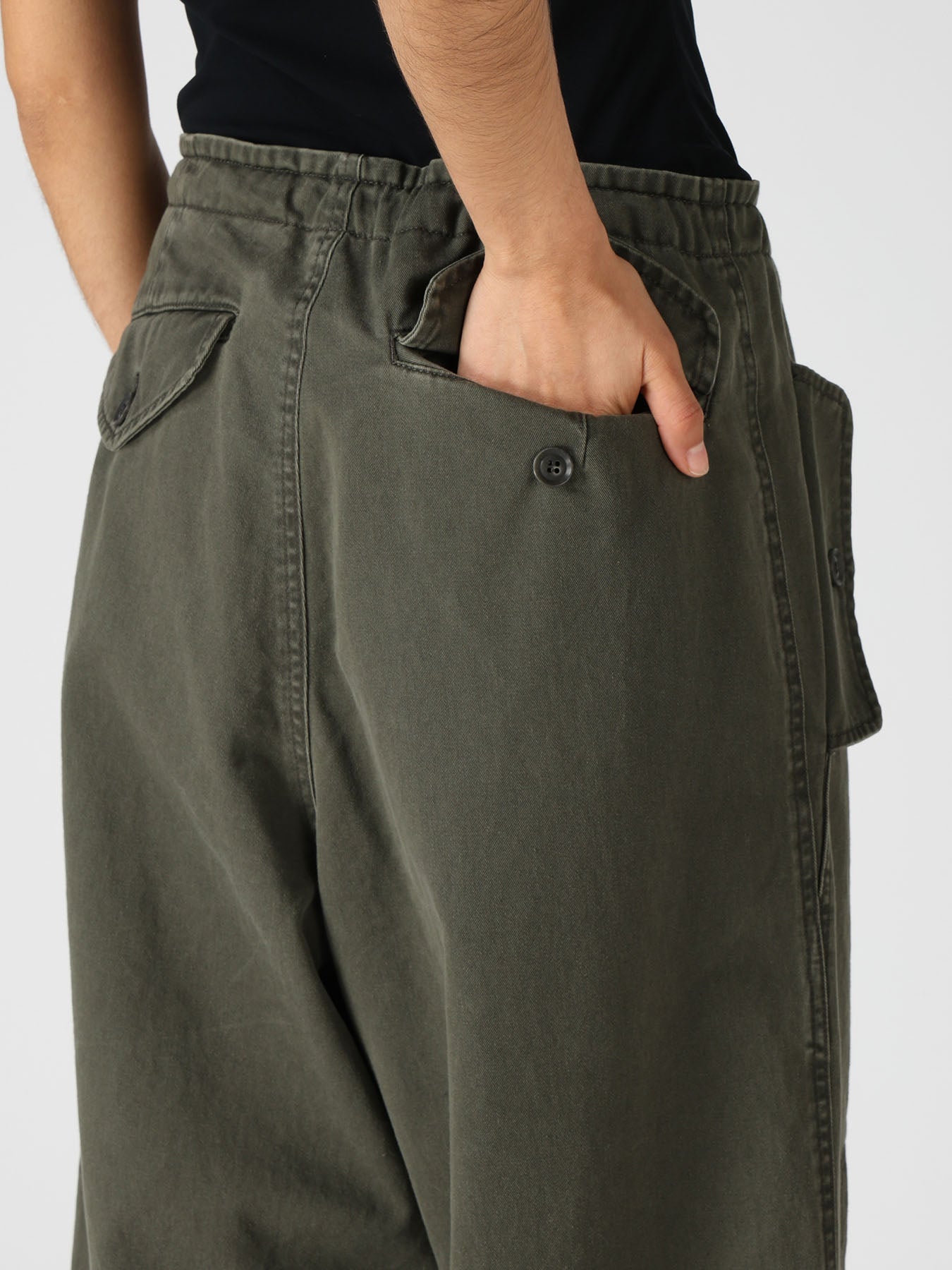 COTTON CHINO CLOTH STRING PANTS – THE SHOP YOHJI YAMAMOTO