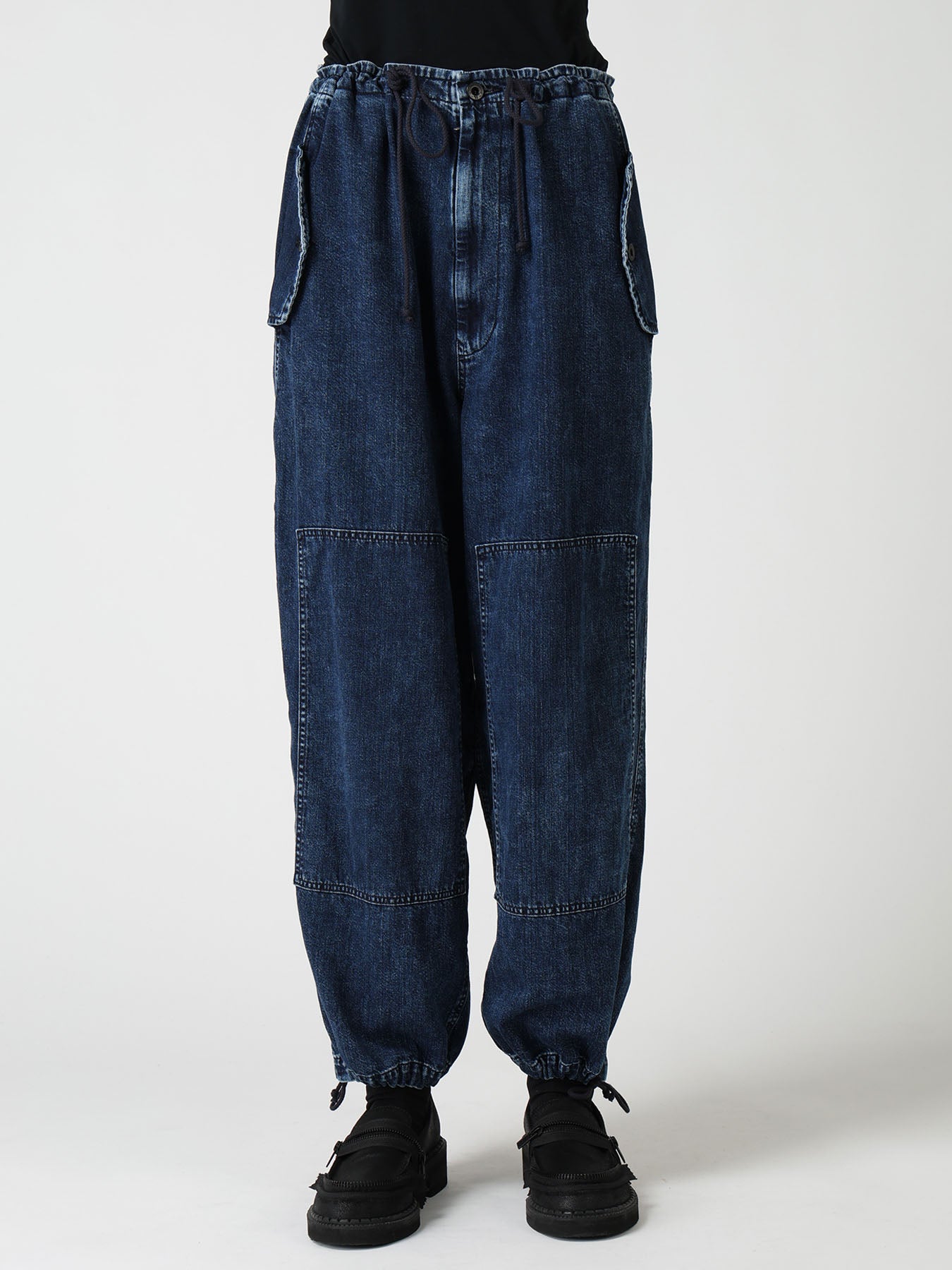 8OZ DENIM CHEMICAL WASH 4 POCKET STRING PANTS