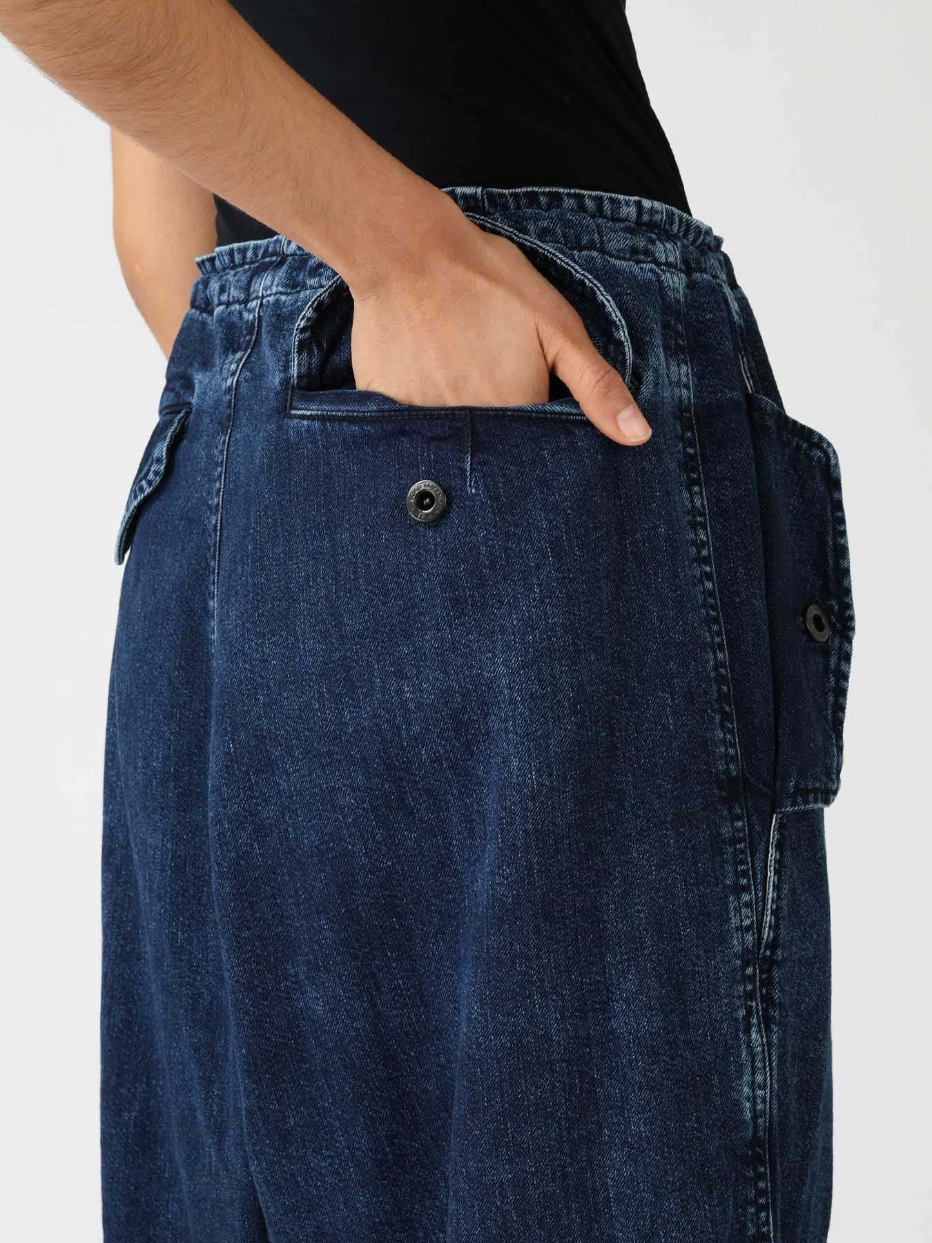 8OZ DENIM CHEMICAL WASH 4 POCKET STRING PANTS