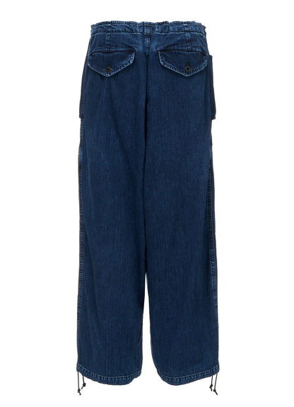 8OZ DENIM CHEMICAL WASH 4 POCKET STRING PANTS