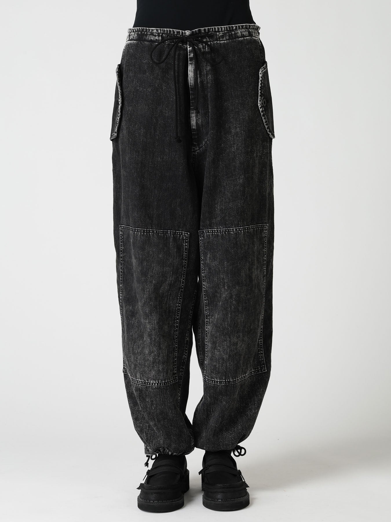 8OZ DENIM CHEMICAL WASH 4 POCKET STRING PANTS