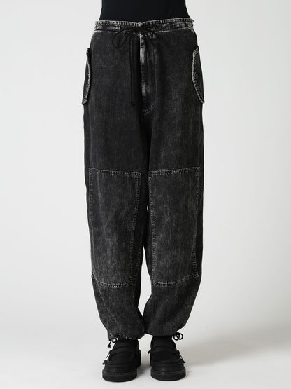 8OZ DENIM CHEMICAL WASH 4 POCKET STRING PANTS