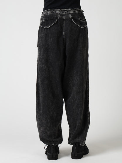 8OZ DENIM CHEMICAL WASH 4 POCKET STRING PANTS
