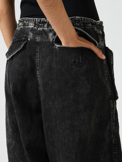 8OZ DENIM CHEMICAL WASH 4 POCKET STRING PANTS