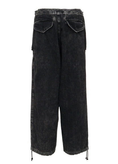 8OZ DENIM CHEMICAL WASH 4 POCKET STRING PANTS