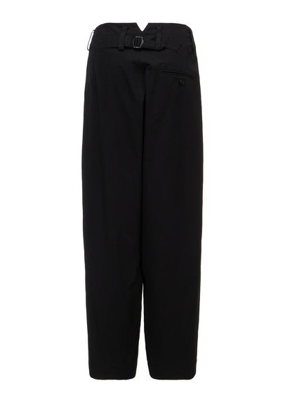 COTTON TWILL 2-TUCK WIDE PANTS