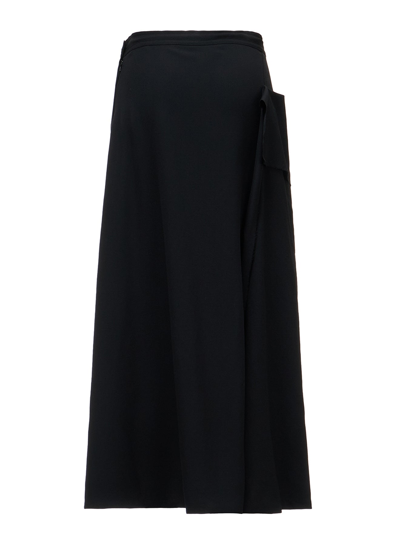 WOOL SERGE DRAPE FLARE PANTS