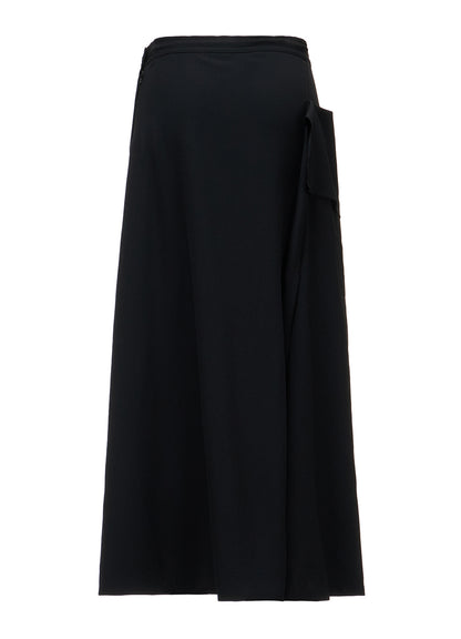 WOOL SERGE DRAPE FLARE PANTS