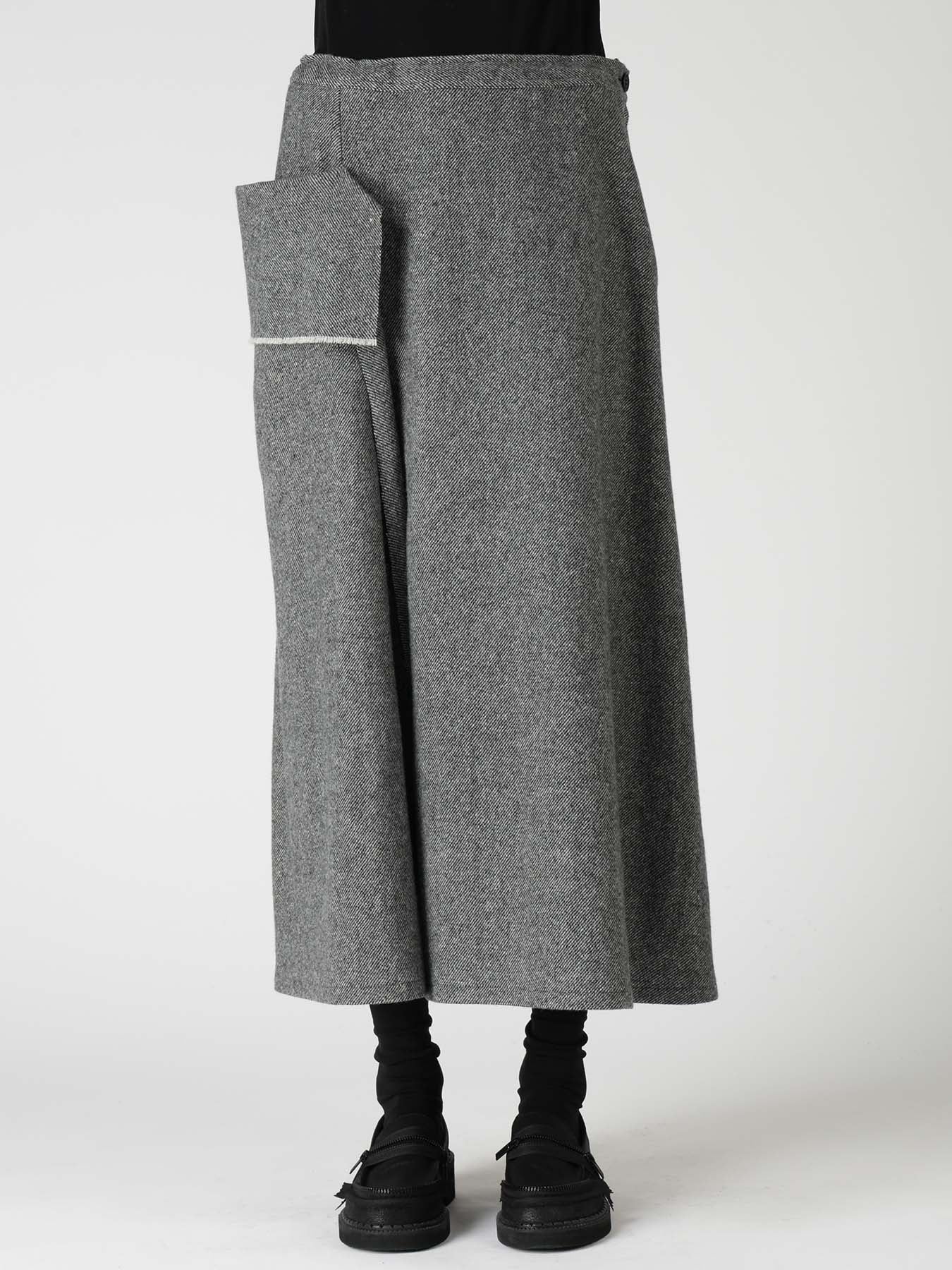 TWILL FLANNEL DRAPE FLARE PANTS – THE SHOP YOHJI YAMAMOTO