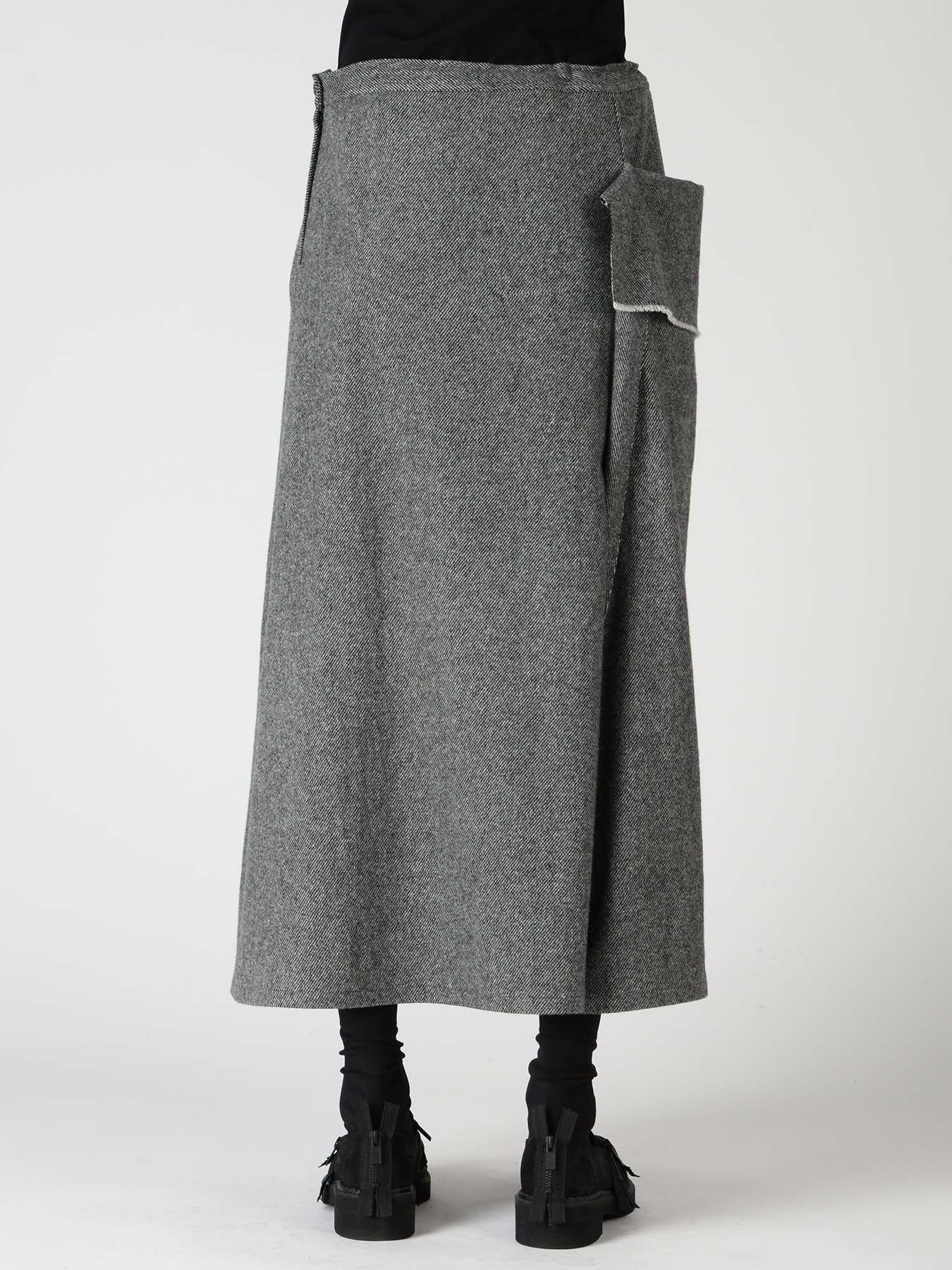 TWILL FLANNEL DRAPE FLARE PANTS – THE SHOP YOHJI YAMAMOTO