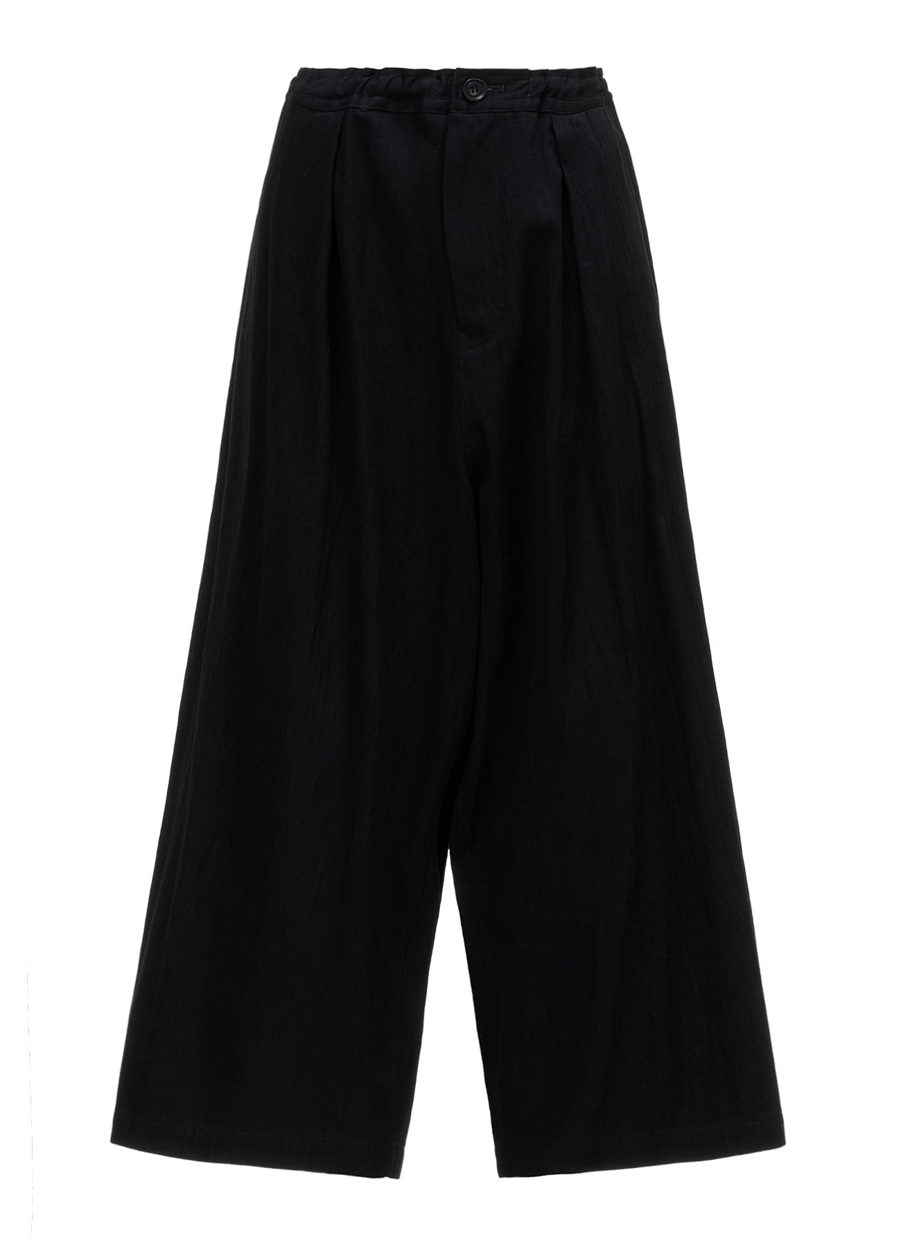 8OZ DENIM WASH FRONT TUCK WIDE PANTS