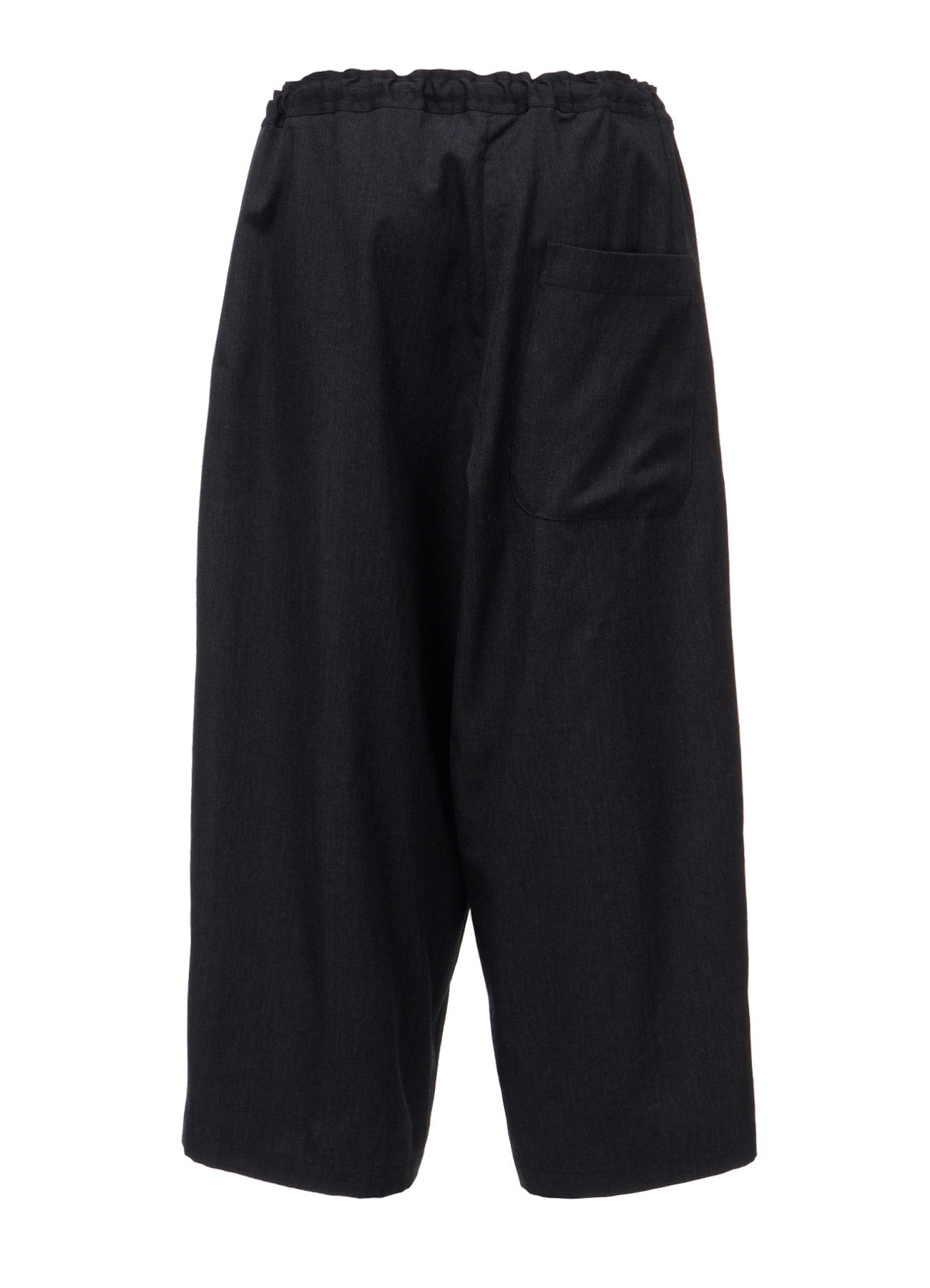 WOOL GABARDINE FRONT TUCK WIDE PANTS