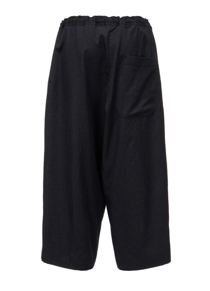 WOOL GABARDINE FRONT TUCK WIDE PANTS