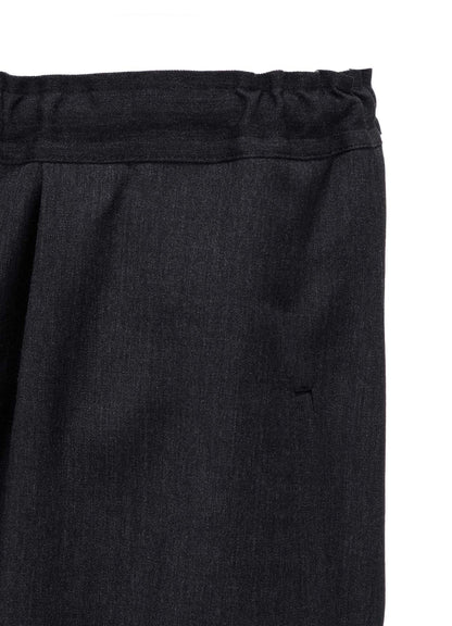 WOOL GABARDINE FRONT TUCK WIDE PANTS