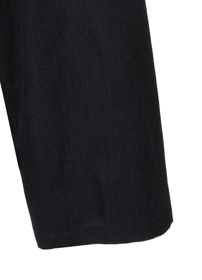 WOOL GABARDINE FRONT TUCK WIDE PANTS
