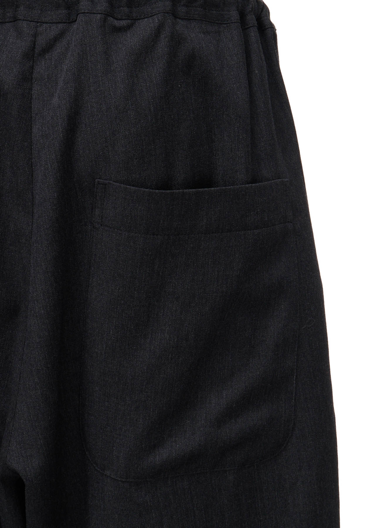 WOOL GABARDINE FRONT TUCK WIDE PANTS