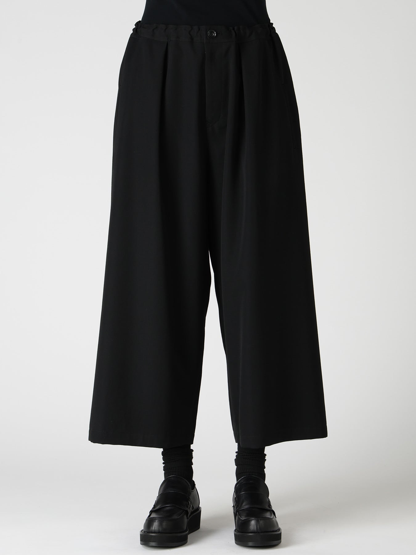 WOOL GABARDINE FRONT TUCK WIDE PANTS – THE SHOP YOHJI YAMAMOTO