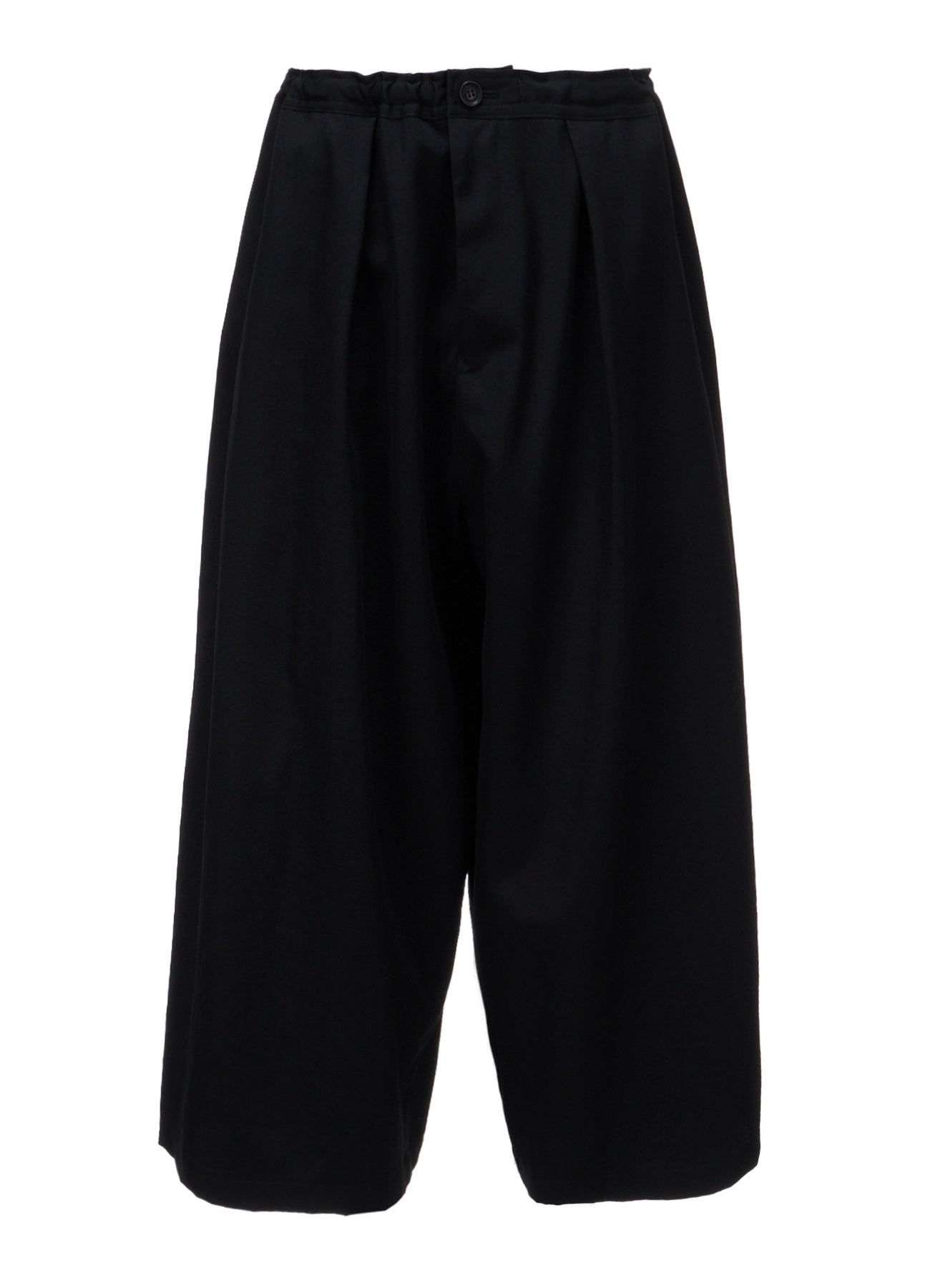 WOOL GABARDINE FRONT TUCK WIDE PANTS