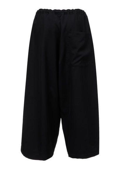 WOOL GABARDINE FRONT TUCK WIDE PANTS