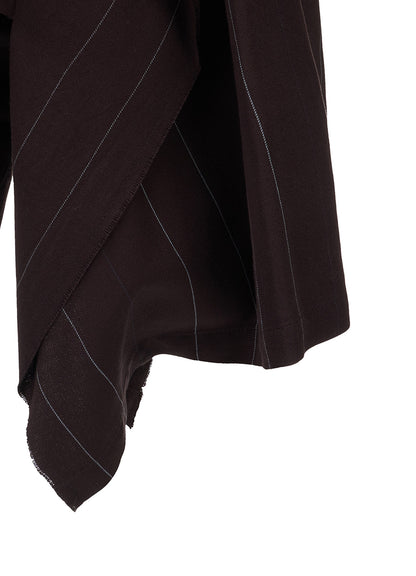 PINSTRIPE DRAPE FLARE PANTS