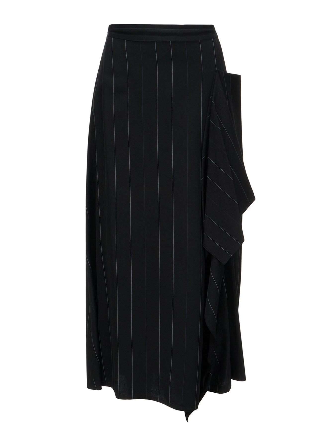 PINSTRIPE DRAPE FLARE PANTS