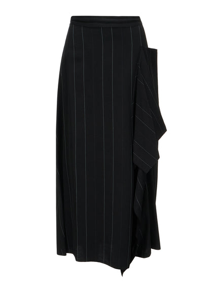 PINSTRIPE DRAPE FLARE PANTS