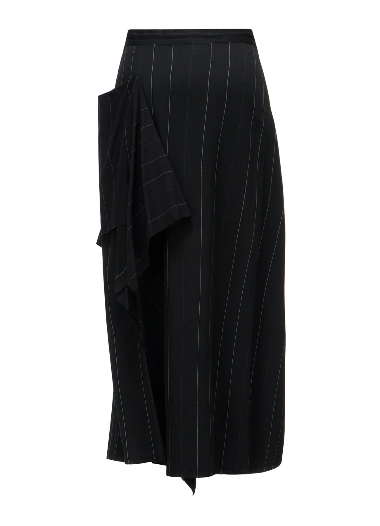 PINSTRIPE DRAPE FLARE PANTS